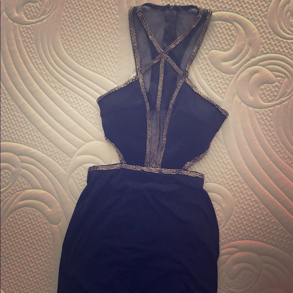 Gorgeous navy blue prom dress
